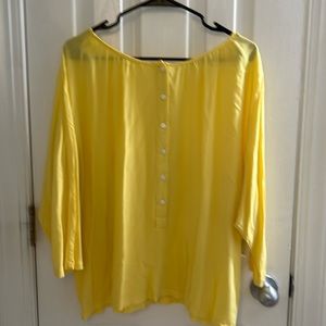 Yellow 3/4 sleeve light weight shirt